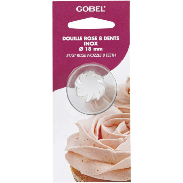 Gobel 18mm Rose Piping Nozzle 8 Teeth
