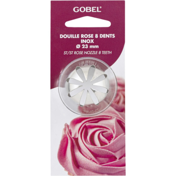 Gobel 23mm Rose Piping Nozzle 8 Teeth