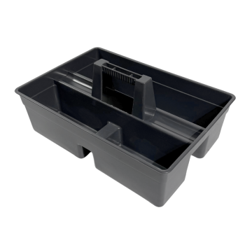 Grey Plastic Cleaning Carry Caddy 40cm x 20cm x 18cm