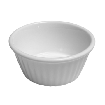 Melamine White Fluted Ramekin 1oz