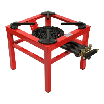 Outdoor Heavy Duty LPG Gas Cooker 3 Key Ring Burner 12.2 kW 39.5x39.5x33cm