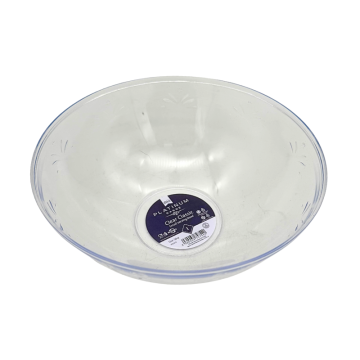 Reusable Clear Plastic Classic Platinum Serving Bowl 50oz / 8&quot;