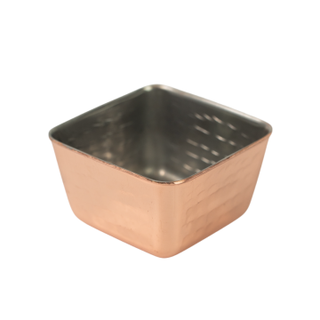 Copper Plated Square Hammered Ramekin 71ml / 2.5oz