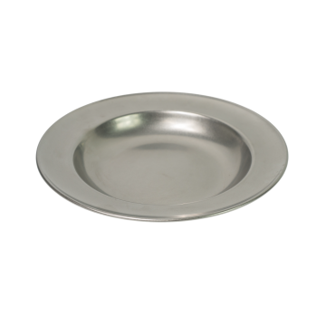 Vintage Steel Round Serving Plate 25cm