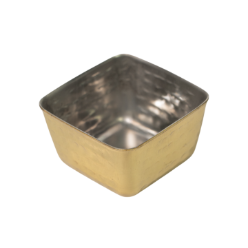 Brass Plated Square Hammered Ramekin 71ml / 2.5oz