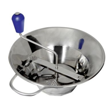 Tellier Stainless Steel Food Mill N.3 with 3 Sieves (1.5, 2.5 &amp; 4mm)