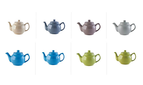 Teapots in different colours