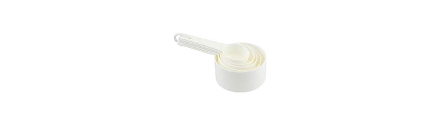 Apollo White Plastic Measuring Cup Set of 5