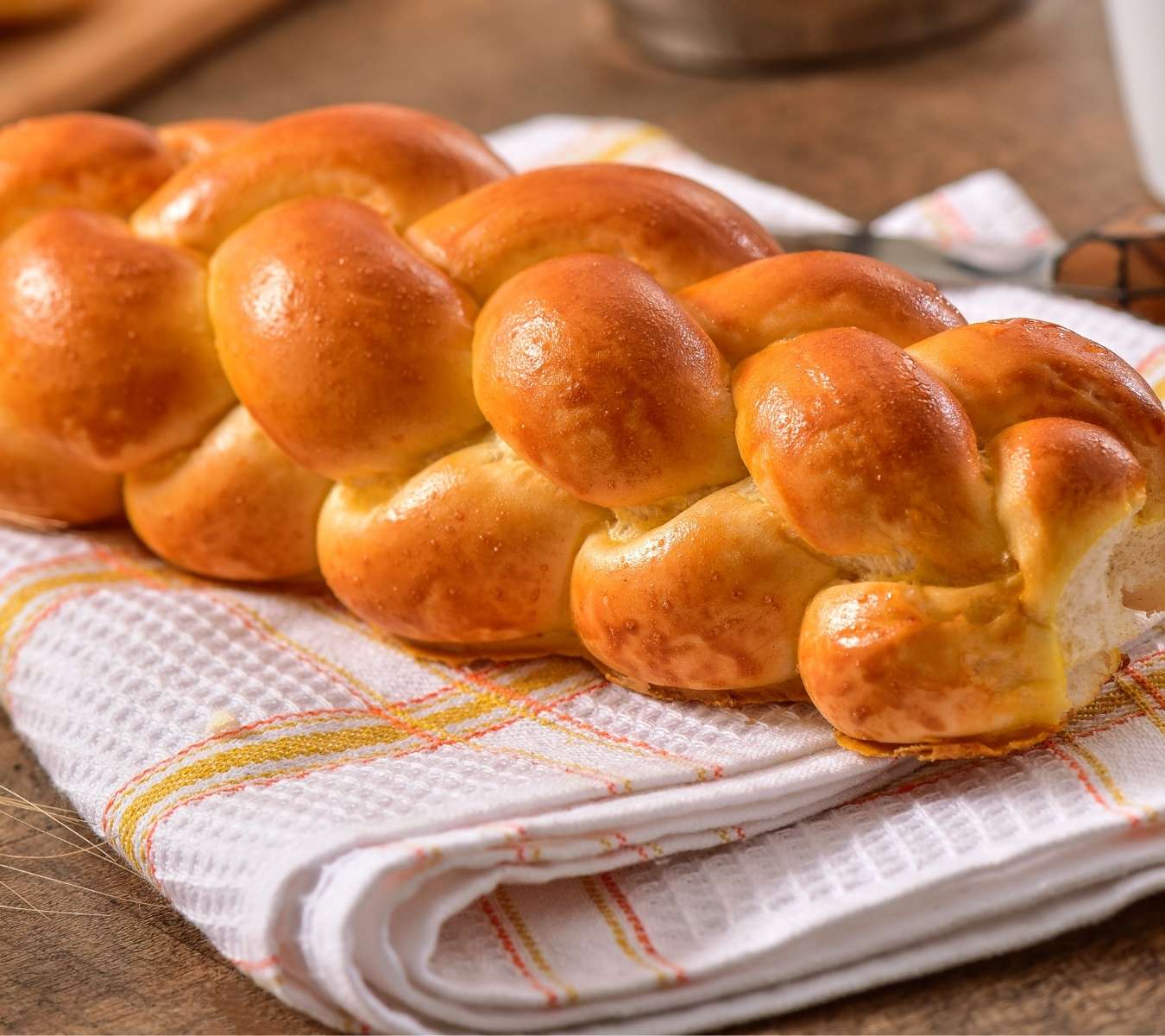 Brioche on a table