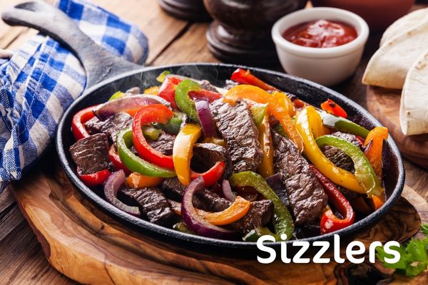 Sizzler with vegetables and meat