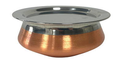 Copper Handi Serving Dish 12cm with lid