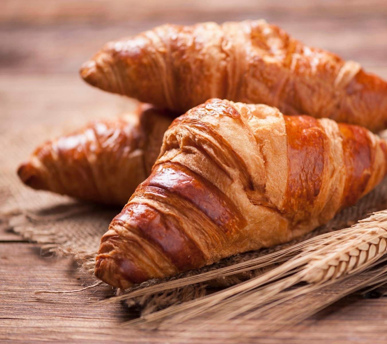 Croissants on a table