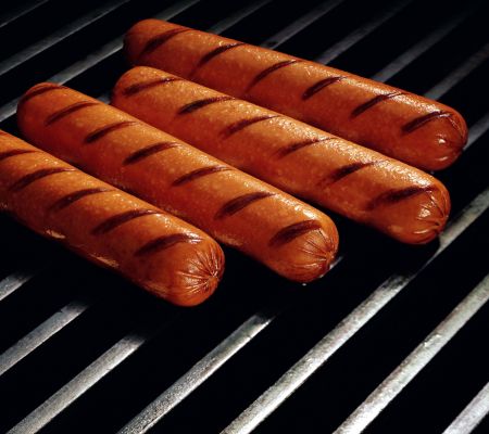Hot Dogs on Grill