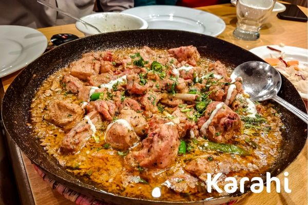 Large karahi for cooking