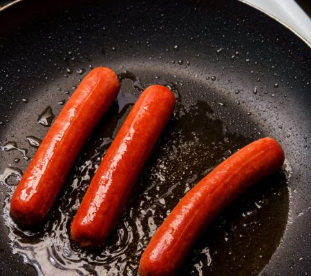 Hot Dogs in Frying Pan