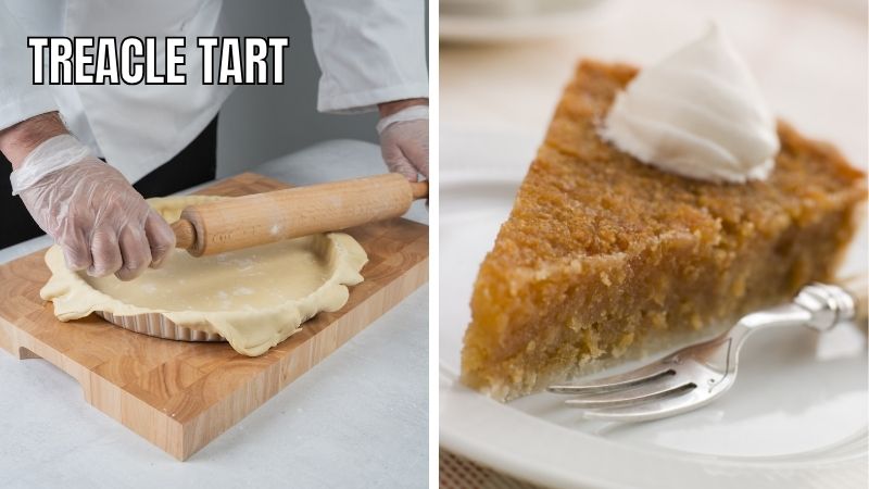 Cooking of treacle tart