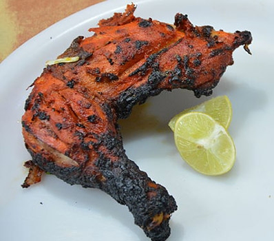 Tandoori chicken on a dish