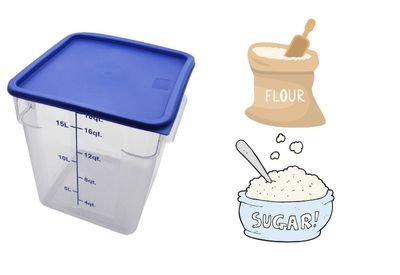 Polycarbonate Clear Square Food Ingredient Storage Container 17.2 Litre Polycarbonate Clear Square Food Ingredient Storage Container 17.2 Litre