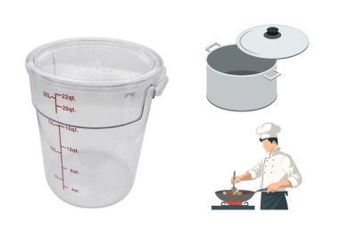 Polycarbonate Clear Round Food Ingredient Storage Container 20.8 Litre Polycarbonate Clear Round Food Ingredient Storage Container 20.8 Litre