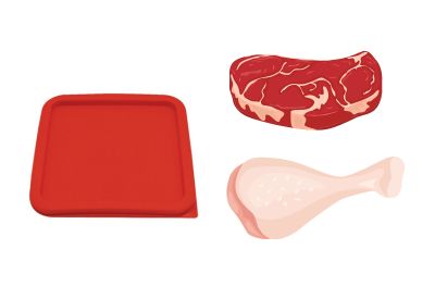 Square Food Ingredient Storage Container Lid Red Square Food Ingredient Storage Container Lid Red