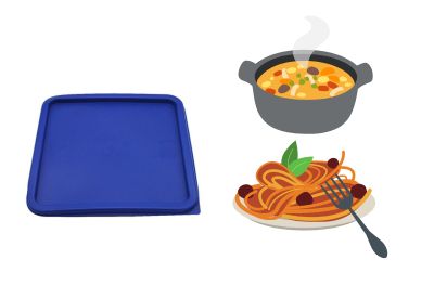 Square Food Ingredient Storage Container Lid Blue Square Food Ingredient Storage Container Lid Blue