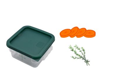 Polycarbonate Clear Square Food Ingredient Storage Container 1.9 Litre Polycarbonate Clear Square Food Ingredient Storage Container 1.9 Litre