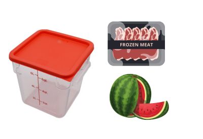 Polycarbonate Clear Square Food Ingredient Storage Container 7.6 Litre Polycarbonate Clear Square Food Ingredient Storage Container 7.6 Litre