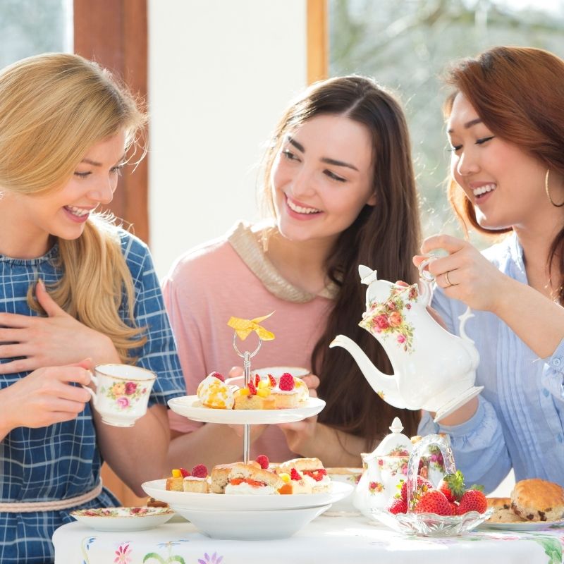 Friends sharing an afternoon tea