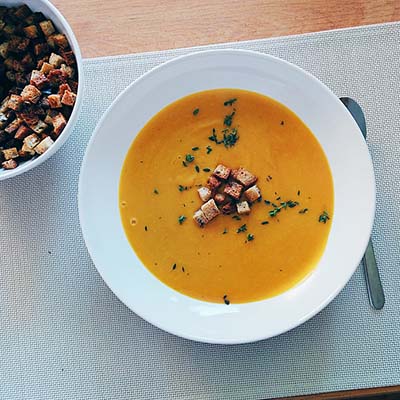 Roasted butternut squash soup