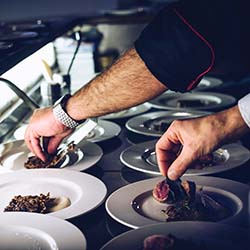 Plating a meal