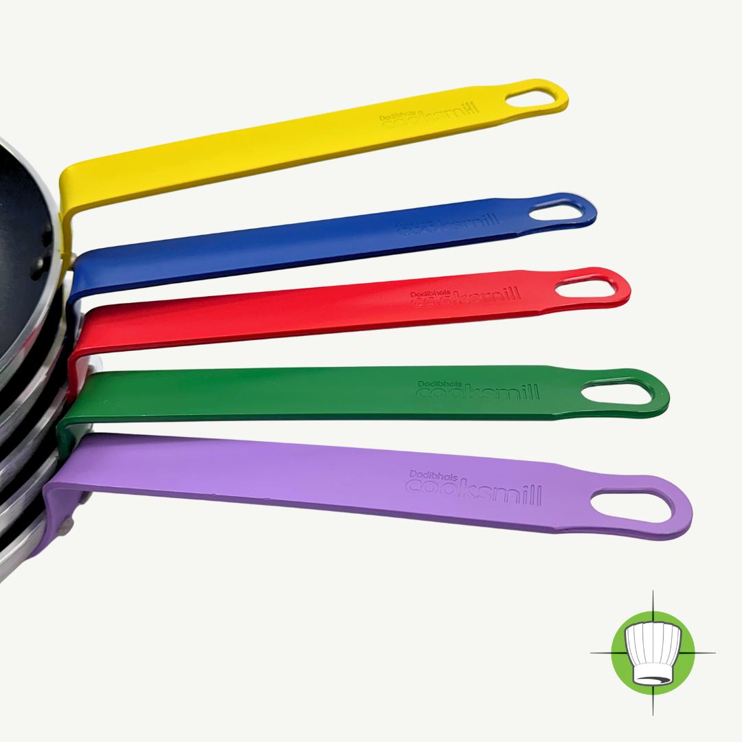 Induction Safe Teflon Non Stick Frying Pans with Coloured Handles Induction Safe Teflon Non Stick Frying Pans with Coloured Handles