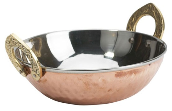 Serving balti dishes