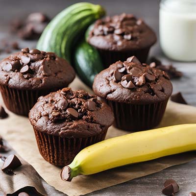 Chocolate Courgette Muffins