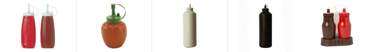 Shop sauce bottles