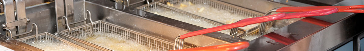Frier with hot oil