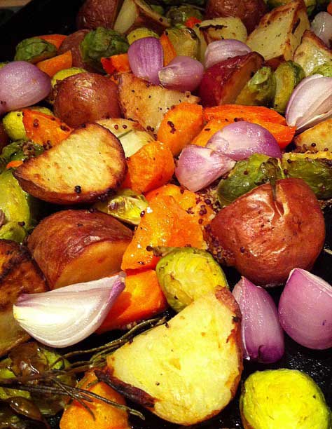 Crispy roasted vegetables