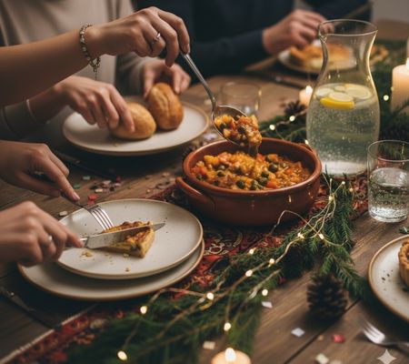 People sharing a meal