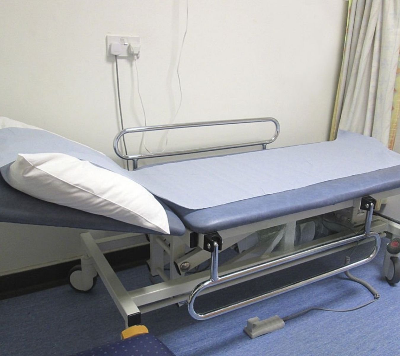 Blue roll in a doctors room
