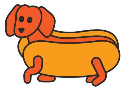 Hot dog cartoon