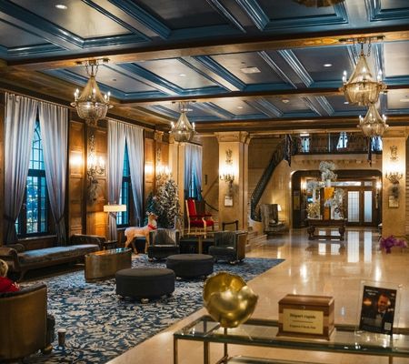 Beautiful hotel foyer