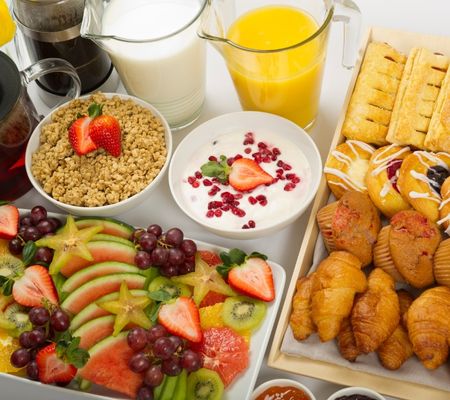 Beautifully presented breakfast