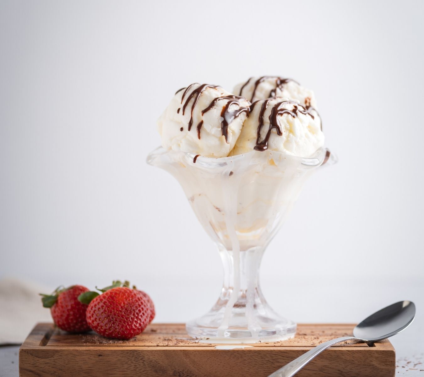 Ice cream in a sundae glass