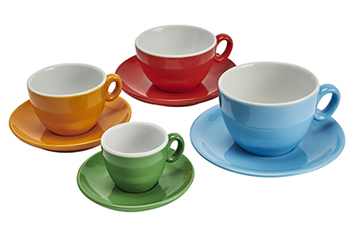 Inker coffee cups and saucers