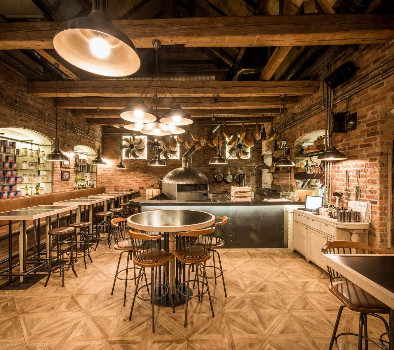 Insta ready restuarant with open kitchen and mood lighting