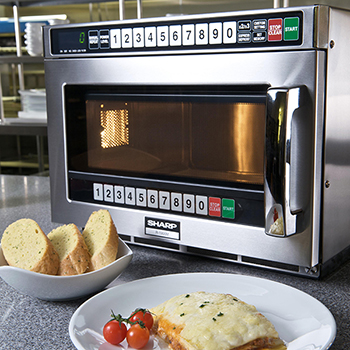 A commercial microwave