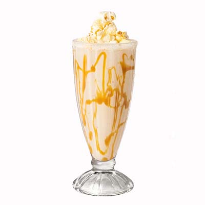 Milkshake in a tall sundae glass