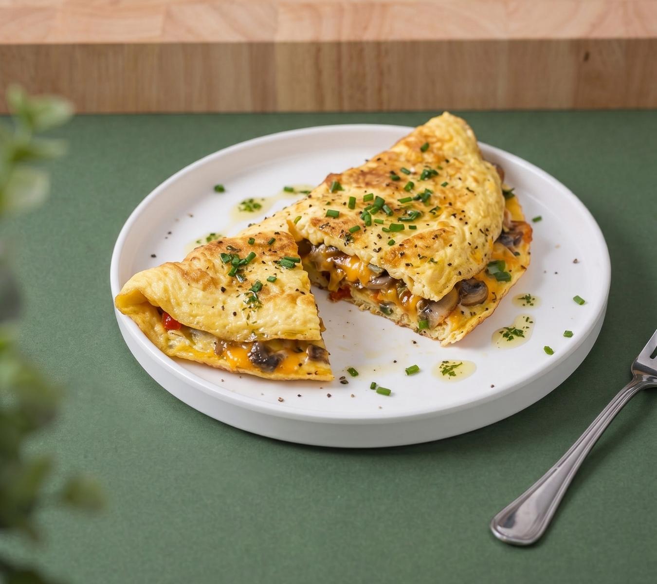 Omelette on a plate