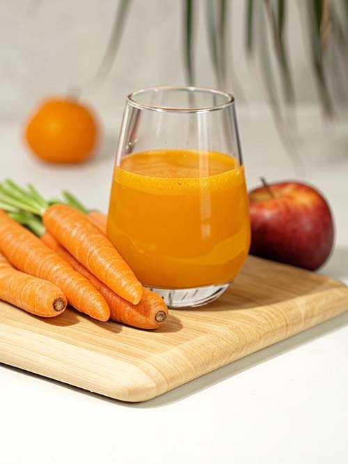 Glass with orange juice