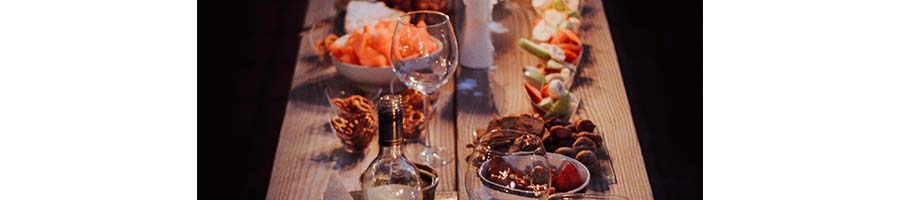 Party food on a table