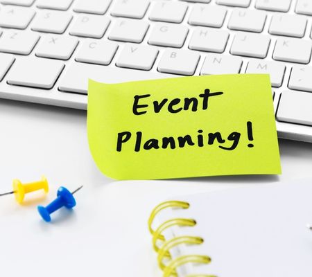 Post-it note with event planning on it
